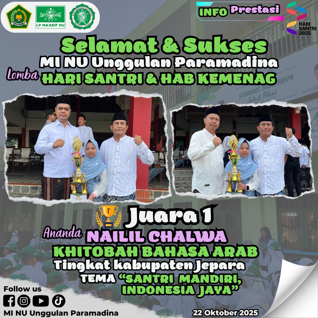 Gelar lomba di hari santri: Santri MI NU Unggulan Paramadina raih prestasi